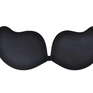 Strapless Sticky Front Closure Push Up Bra ALL A-D CUP Sizes Black